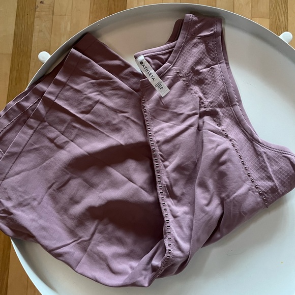 NWOT Athleta foothills seamless tank, flora mauve, size XS - Picture 4 of 4